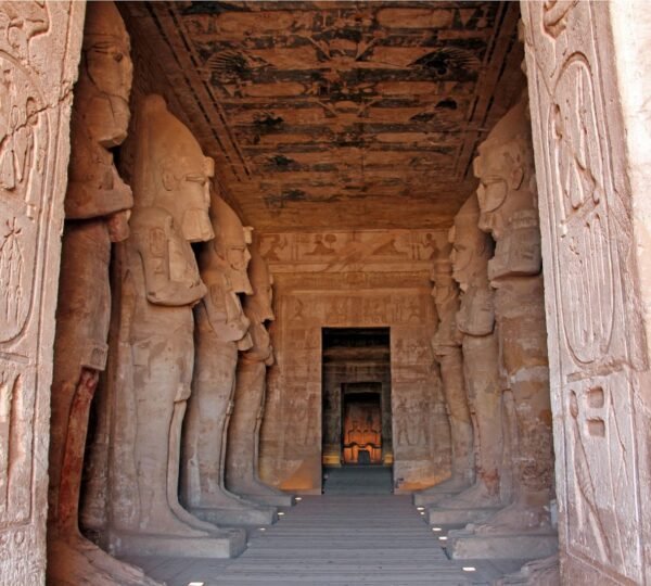 : Entrance of the Great Temple of Ramesses II at Abu Simbel