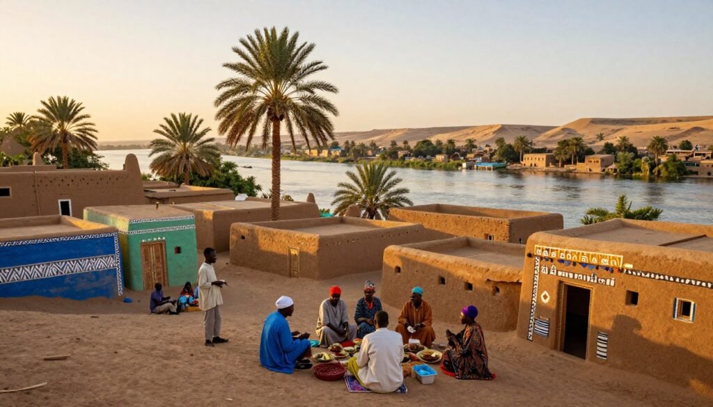 Nubian village culture near Aswan Nubian village culture near Aswan