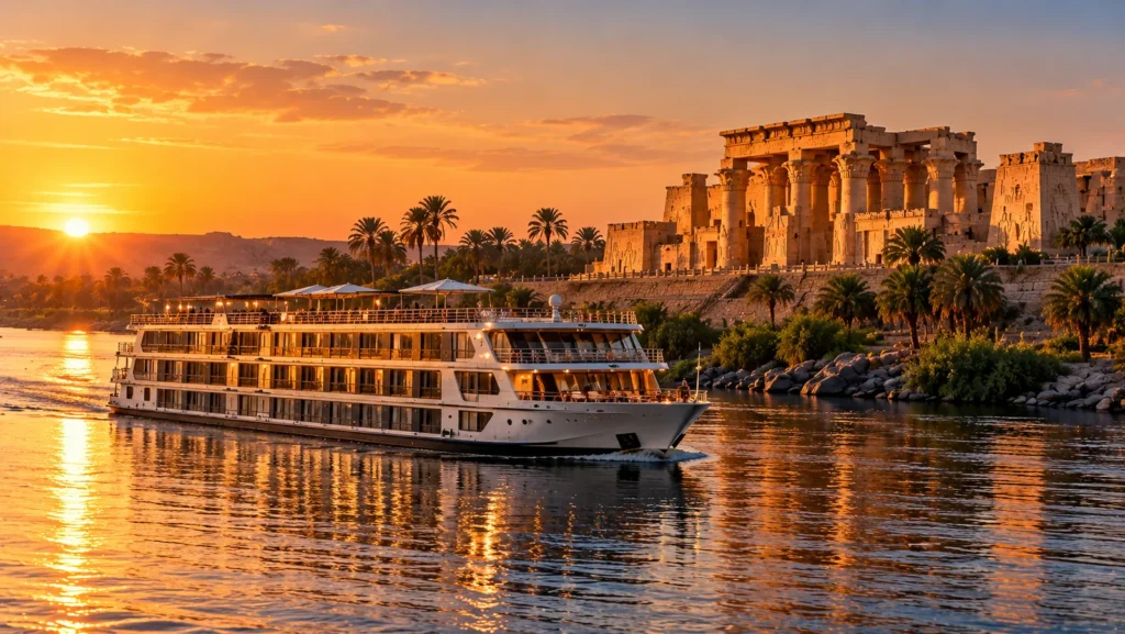 Nile cruise across the Nile