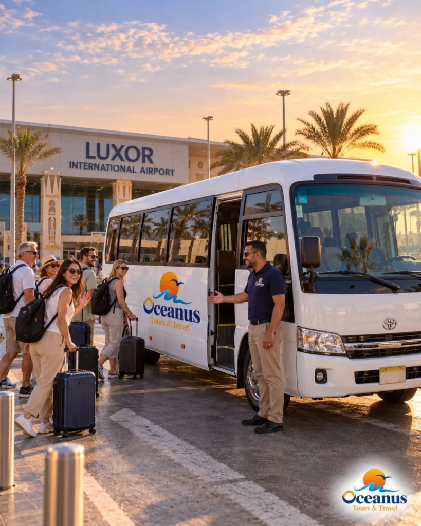 Oceanus Tours & Travel minibus for Luxor airport transfers