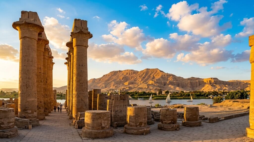 Hotel and guesthouse location choices near Luxor’s Nile River