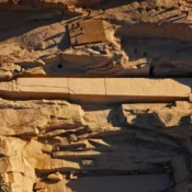 Aerial view of the Unfinished Obelisk lying in its trench in the Aswan granite quarry